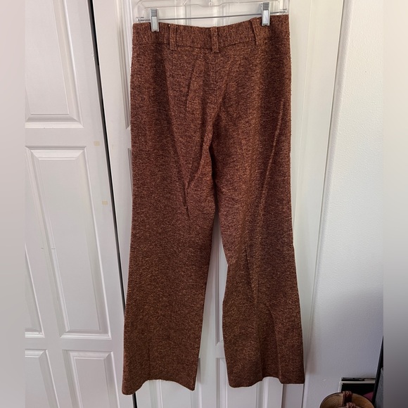 Nanette Lepore Brown Tweed Trouser Pants - Picture 2 of 4